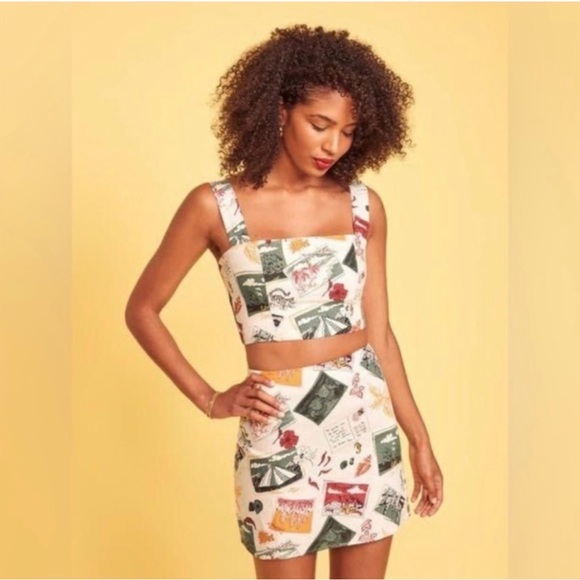 NWT Reformation Vio Linen Top Comic Book - Picture 4 of 8